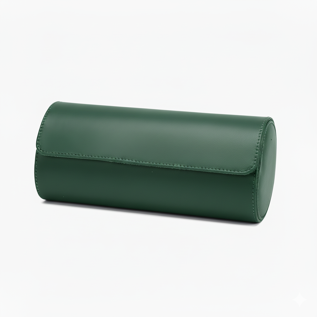 Premium Green Leather Case · 3 Slots - PaceUP