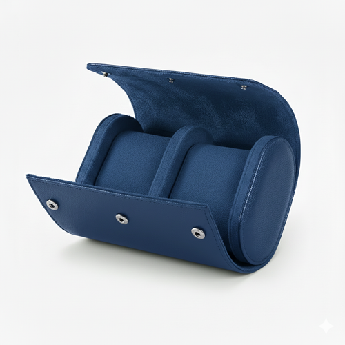 Premium Blue Leather Case · 2 Slots - PaceUP