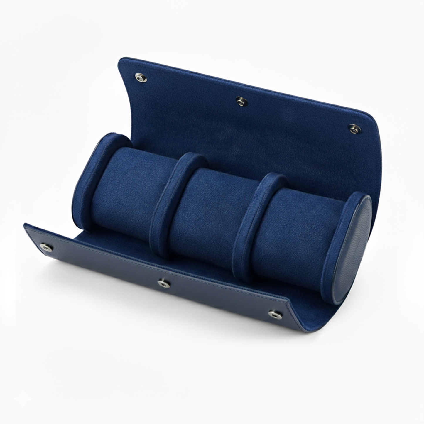 Premium Navy Blue Leather Case · 3 Slots - PaceUP